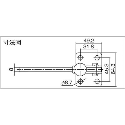 ■スーパー　下方押え型トグルクランプ（垂直ハンドル式）　TDV550F TDV550F