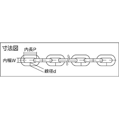 ■ニッサチェイン　ステンレスリンクＣタイプ　２．０ｍｍ×３０ｍ　SL20S SL20S