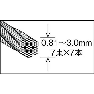 ■ニッサチェイン　ステンレスワイヤーロープ　１．５ｍｍ×１００ｍ　TSY-15-100 TSY-15-100