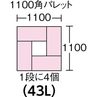 ■ＤＩＣ　ＮＣＳ型コンテナ　ＮＣＳ－４６　外寸：Ｗ６５４ＸＤ４３５ＸＨ２０７　青　NCS46 NCS46 B