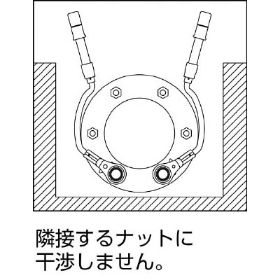 ■ＴＯＰ　水道本管用弓形トルクレンチ（単能型）４６ｍｍ　RM46LYT RM46LYT