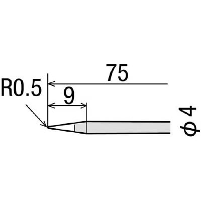 グット　替こて先φ４Ｂ型ＫＳ２０～４０Ｒ用　R48B R48B