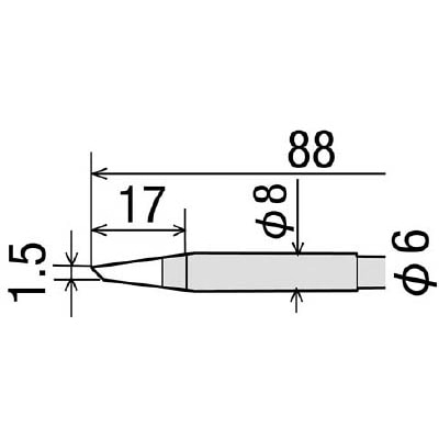 グット　替こて先φ６ＢＣ型ＫＳ－６０Ｒ用　R6BC R6BC