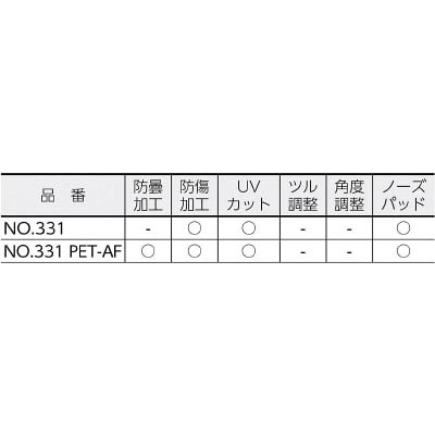 ■スワン　保護めがね　一眼型　ＰＥＴ－ＡＦ　NO.331 PET-AF NO.331 PET-AF