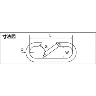 ■トラスコ中山(TRUSCO)　プチカラビナ　ステンレス製　６ｍｍ  TPKB-6 TPKB-6