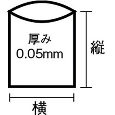 ■トラスコ中山(TRUSCO)　業務用ポリ袋　透明・箱入り　０．０５Ｘ９０Ｌ　１００枚入　X0090N X0090N