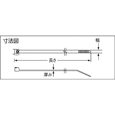 ■トラスコ中山(TRUSCO)　ナイロン結束バンド　幅３．６ｍｍＸ長さ２０３ｍｍ　１００本入　TRJ200S TRJ200S