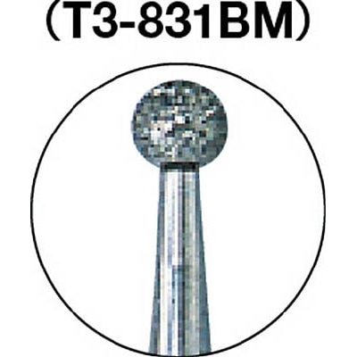 ■トラスコ中山(TRUSCO)　ＣＢＮバー　Φ２．５Ｘ軸３　＃１４０　T3-831BM T3-831BM