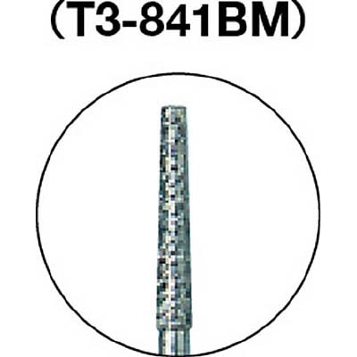 ■トラスコ中山(TRUSCO)　ＣＢＮバー　Φ０．８Ｘ刃長７Ｘ軸３　＃１４０　T3-841BM T3-841BM