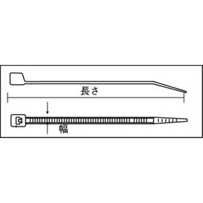 ■トラスコ中山(TRUSCO)　ケーブルタイ　幅９．０ｍｍＸ長さ６１０ｍｍ最大結束Φ１７７標準　TRCV-610-10 TRCV-610-10