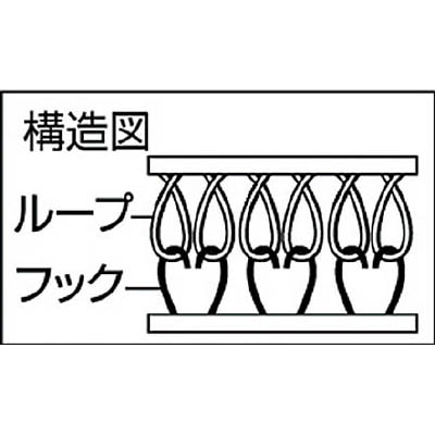 ■トラスコ中山(TRUSCO)　マジックテープ　弱粘着タイプ　２５ｍｍＸ５ｍ　白　TPD-255MTS-W TPD-255MTS-W