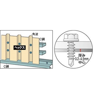 ■トラスコ中山(TRUSCO)　ドリルねじヘックス　ステンレス　Ｍ５Ｘ３５　１４本入  SHJB-35  (14ﾎﾝｲﾘ) SHJB-35 (14ﾎﾝｲﾘ)