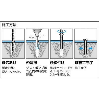 ■トラスコ中山(TRUSCO)　Ｐレスアンカー　座なべ頭　スチール　４Ｘ２５　４２本入　PWV-425BT PWV-425BT