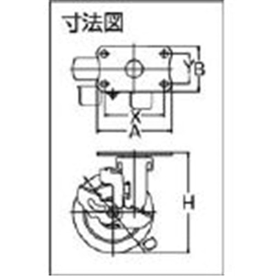 ■トラスコ中山(TRUSCO)　省音キャスター（プレート式）自在ストッパー付Φ１００エラストマー車  TYSFHG-100SELDS TYSFHG-100SELDS