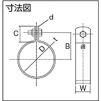 ■トラスコ中山(TRUSCO)　パイプ用支持金具　吊バンド　組式　適用径１５Ａ  TPS-306 TPS-306