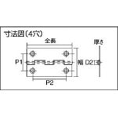 ■トラスコ中山(TRUSCO)　ステンレス製中厚蝶番　全長５１ｍｍ  ST-999-51HL  (ﾍｱｰﾗｲﾝ ﾋﾞｽﾂｷ10ｺｲﾘ) ST-999-51HL (ﾍｱｰﾗｲﾝ ﾋﾞｽﾂｷ10ｺｲﾘ)