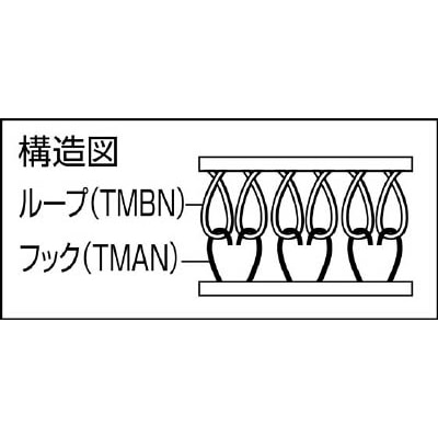 ■トラスコ中山(TRUSCO)　マジックテープ　糊付Ａ側　幅２５ｍｍＸ長さ２５ｍ　白　TMAN-2525-W TMAN-2525-W