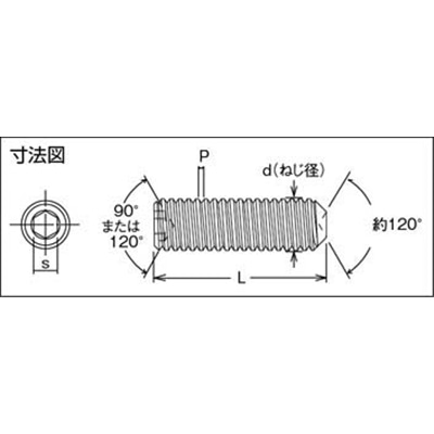 ■トラスコ中山(TRUSCO)　六角穴付止めネジ　チタン　サイズＭ５Ｘ１２　５個入  TB98-0512   (5ｺｲﾘ) TB98-0512 (5ｺｲﾘ)