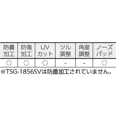 ■トラスコ中山(TRUSCO)　一眼型安全メガネ　スポーツタイプ　フレームグリーン　レンズクリア　TSG-1856GR TSG-1856GR