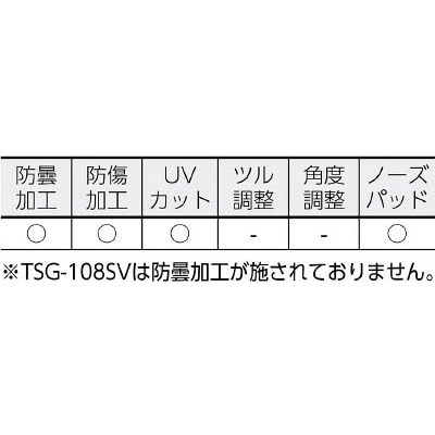 ■トラスコ中山(TRUSCO)　二眼型セーフティグラス　スポーツタイプ　レンズクリア　TSG-108TM TSG-108TM