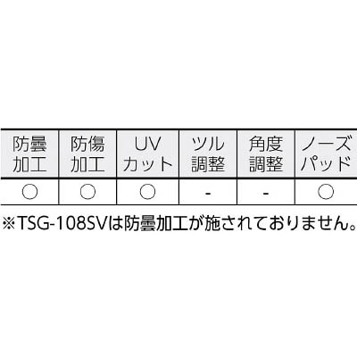 ■トラスコ中山(TRUSCO)　二眼型セーフティグラス　スポーツタイプ　レンズグレー　TSG-108GY TSG-108GY