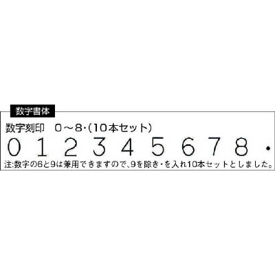 ■トラスコ中山(TRUSCO)　逆数字刻印セット　６ｍｍ　SKB-60 SKB-60