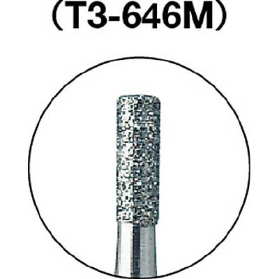 ■トラスコ中山(TRUSCO)　ダイヤモンドバー　Φ１．６Ｘ刃長４Ｘ軸３　＃１４０　T3-646M T3-646M