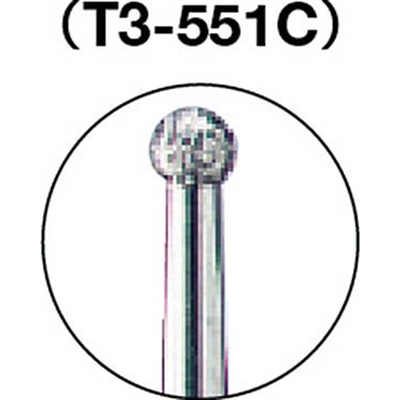 ■トラスコ中山(TRUSCO)　ダイヤモンドバー　Φ２Ｘ軸３　＃１００　T3-551C T3-551C