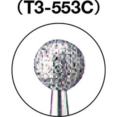 ■トラスコ中山(TRUSCO)　ダイヤモンドバー　Φ４Ｘ軸３　＃１００　T3-553C T3-553C