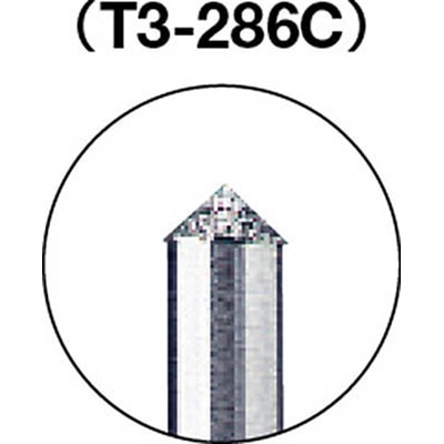 ■トラスコ中山(TRUSCO)　ダイヤモンドバー　Φ３Ｘ刃長１．４Ｘ軸３　＃１００　T3-286C T3-286C