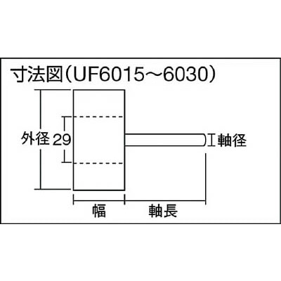 ■トラスコ中山(TRUSCO)　フラップホイール　外径６０Ｘ幅２５Ｘ軸径６　５個入　３２０♯　UF6025　320 UF6025　320