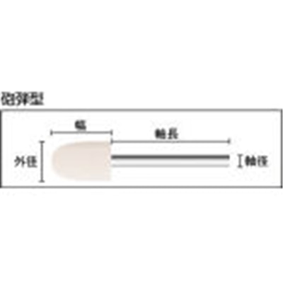 ■トラスコ中山(TRUSCO)　フェルトミニホイール　砲弾型　Φ１０　仕上げ用　白色　１０個入　SF1015H-W SF1015H-W