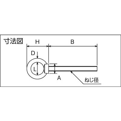 ■トラスコ中山(TRUSCO)　ステンレスつば付きロングアイボルト鍛造製　Ｍ１２  TLTF-12M TLTF-12M