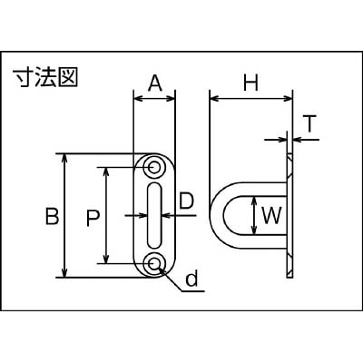 ■トラスコ中山(TRUSCO)　ステンレスパッドアイロング　５ｍｍ  TPD-5H TPD-5H