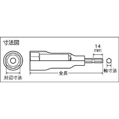 ■トラスコ中山(TRUSCO)　電動ドライバーソケット　強力タイプ　２１ｍｍ　TEF-21H TEF-21H