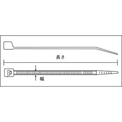 ■トラスコ中山(TRUSCO)　カラーインラインケーブルタイ黄９．０×３９１最大１１７　１００本入　TFCVR-391Y TFCVR-391Y