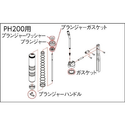 ■トラスコ中山(TRUSCO)　高圧グリスガンＰＨ２００用　プランジャーガスケット　PH200007 PH200007