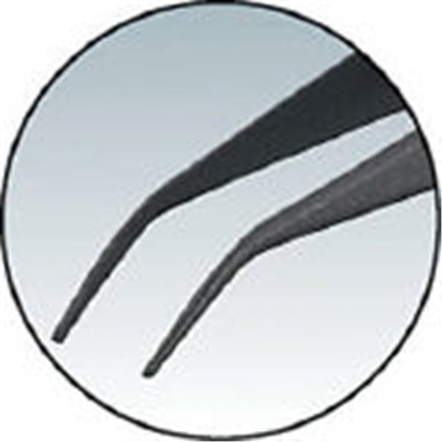 ■トラスコ中山(TRUSCO)　ステンレス製ピンセット　フッ素コートタイプ　１２５ｍｍ　曲爪  TSP-43  (125MMｻｷﾏｹﾞ) TSP-43 (125MMｻｷﾏｹﾞ)