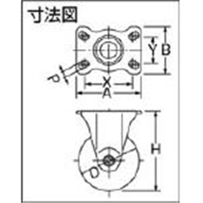 ■トラスコ中山(TRUSCO)　プレス製省音キャスターステンレス金具　固定　Φ１５０  TXSUK-150  (ｳﾚﾀﾝｺﾃｲｶﾅｸﾞﾂｷ150MM) TXSUK-150 (ｳﾚﾀﾝｺﾃｲｶﾅｸﾞﾂｷ150MM)