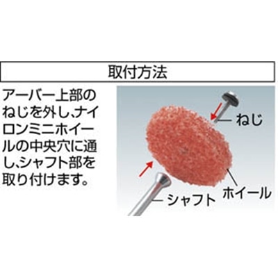 ■トラスコ中山(TRUSCO)　ナイロンミニホイール　ソフト　＃６００　Φ２５Ｘ軸径３　２５枚入　NM25-600 NM25-600