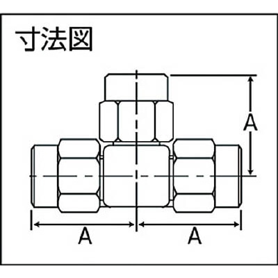 ■トラスコ中山(TRUSCO)　ＳＵＳユニオンティ　適用チューブ径６Ｘ４  TS6-00UT TS6-00UT