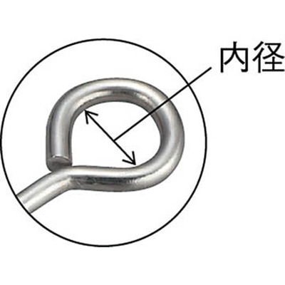 ■トラスコ中山(TRUSCO)　ステンレスロープ止丸型６×３００ｍｍ  TRM-S630 TRM-S630