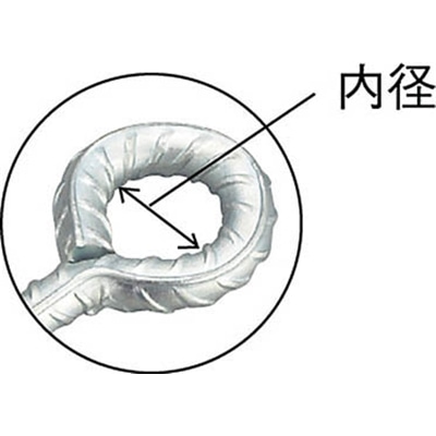 ■トラスコ中山(TRUSCO)　ユニクロ異形ロープ止め丸型１３×３００ｍｍ  TRM-Y1330I TRM-Y1330I