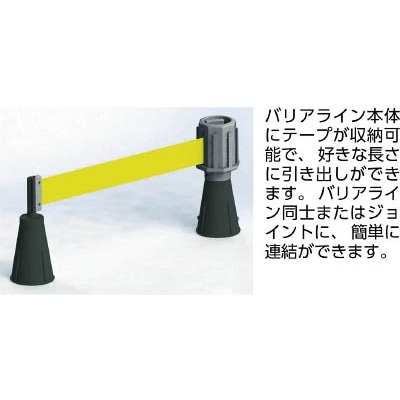 ■トラスコ中山(TRUSCO)　バリアライン（標示テープ付）　きけん立入禁止　TCC-BR-2 TCC-BR-2