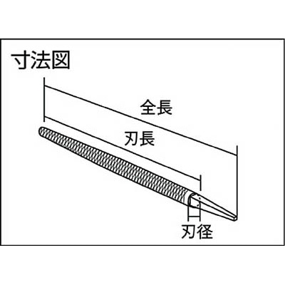 ■トラスコ中山(TRUSCO)　鉄工用ヤスリ　丸　荒目　刃長２００　TMA200-01 TMA200-01