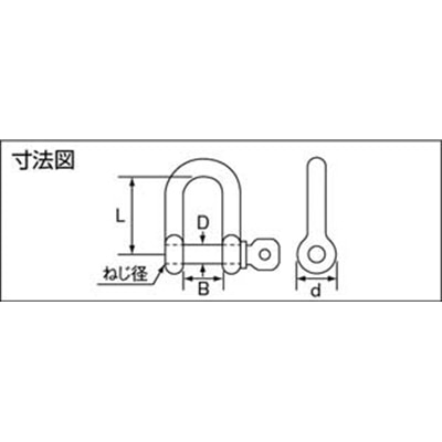 ■トラスコ中山(TRUSCO)　ネジシャックル　スチール製　９ｍｍ  TSC-09 TSC-09