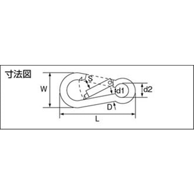 ■トラスコ中山(TRUSCO)　ステンレススナップフック　Ｂ型　線径Φ７Ｘ開口１０ｍｍ  TSF-7B TSF-7B