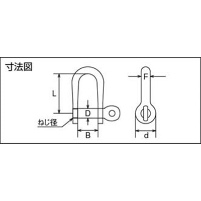 ■トラスコ中山(TRUSCO)　半丸シャックル　ステンレス製　線径６ΦＸ開口１４ｍｍ  THS-6 THS-6