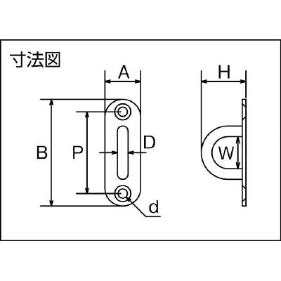 ■トラスコ中山(TRUSCO)　パッドアイ　ステンレス製　５ｍｍ  TPD-5 TPD-5