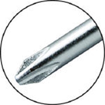 ■トラスコ中山(TRUSCO)　木柄貫通ドライバー　刃先＋３　１２５ｍｍ  TWKD-3-125 TWKD-3-125